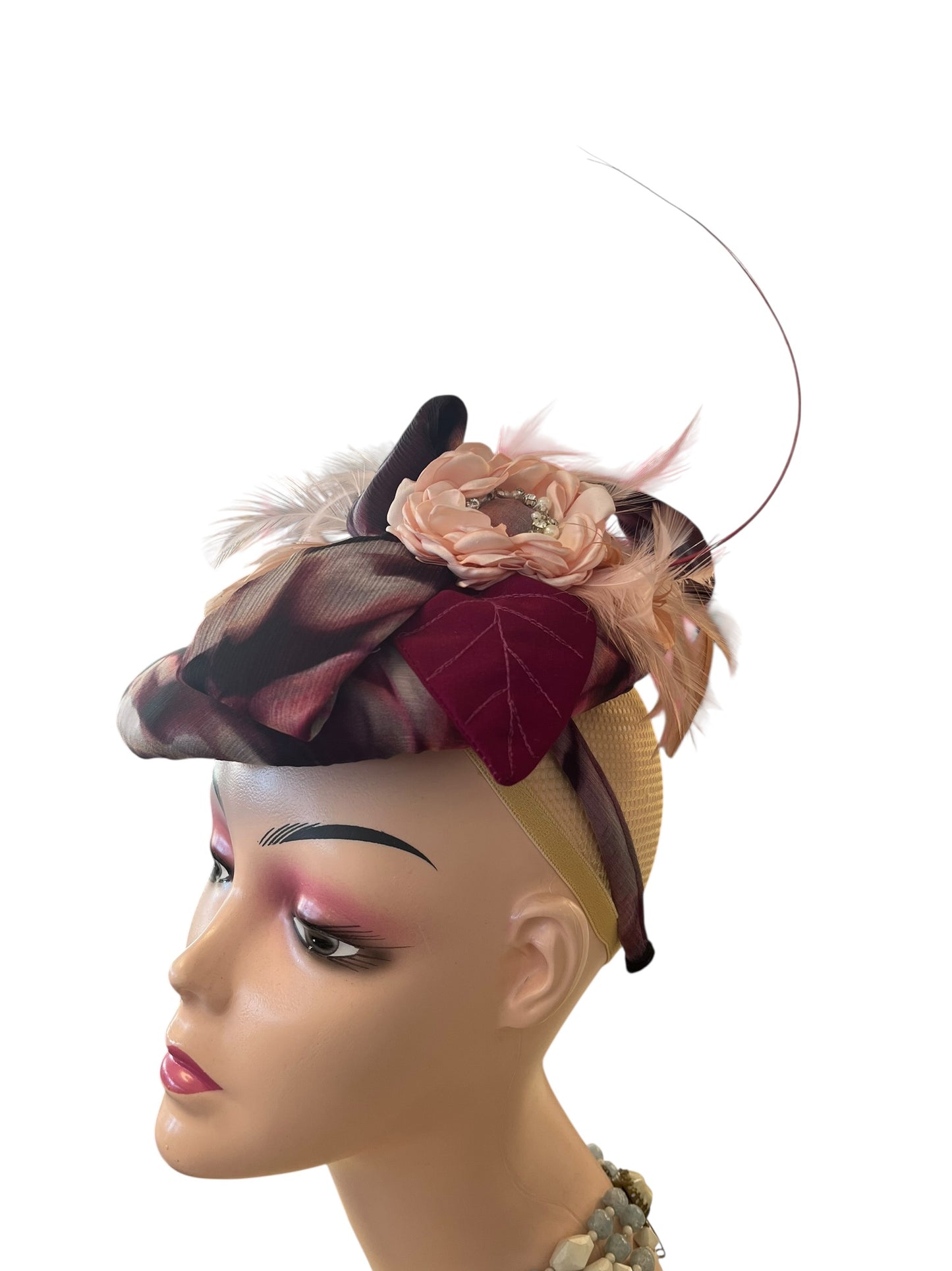 WINTER PLUM FASCINATOR