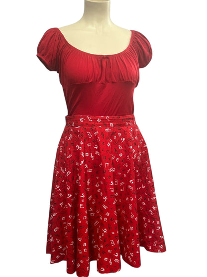 MKONE RED PEASANT TOP  | 18