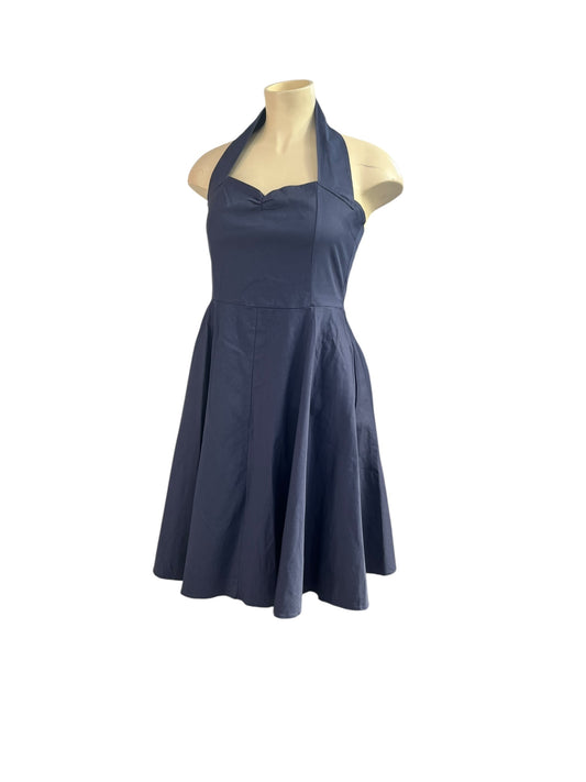 NAVY HALTERNECK DRESS | XL