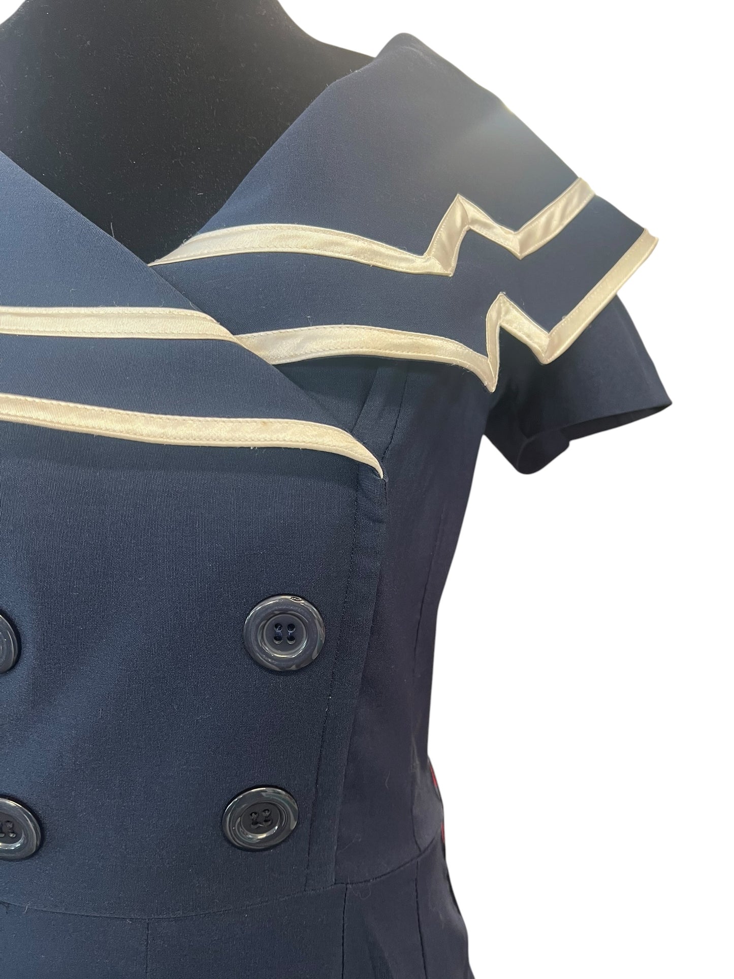 BETTIE PAGE NAUTICAL DRESS | L