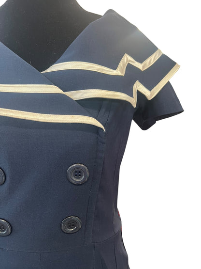 BETTIE PAGE NAUTICAL DRESS | L