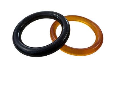 BLACK ROUND BANGLE (6.5CM)