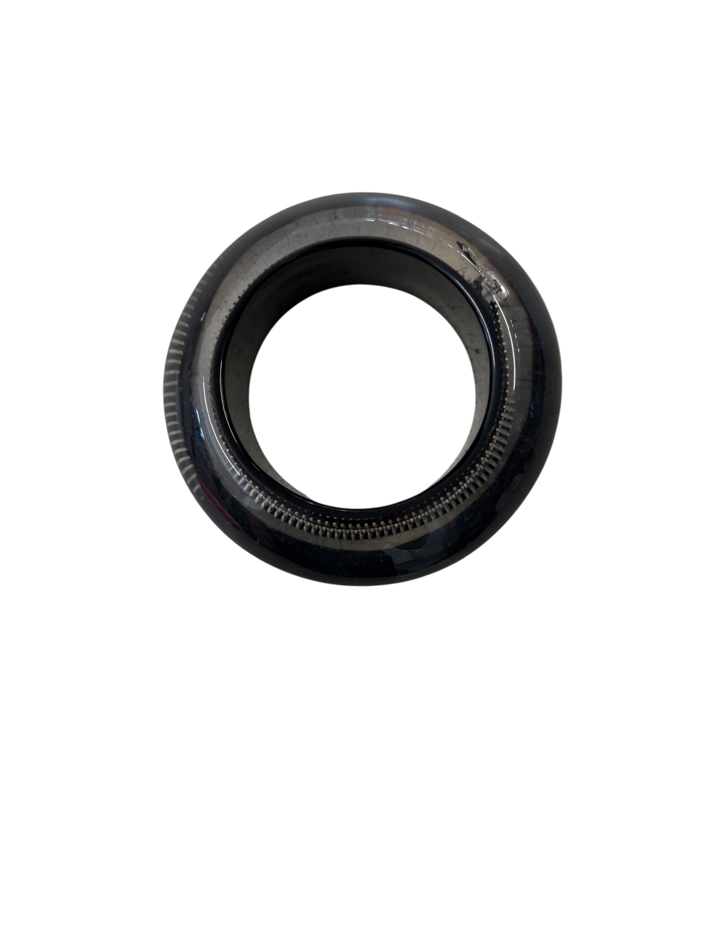 CLEAR BLACK ZIP BANGLE
