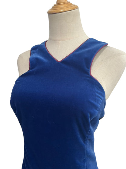 BLUE VELVET HALTER DRESS | 12