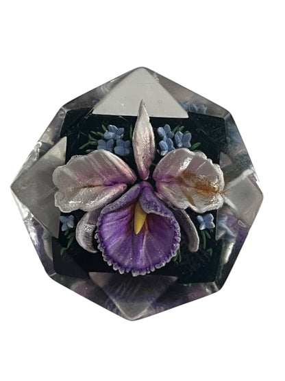 DIAMOND CUT ORCHID  BROOCH