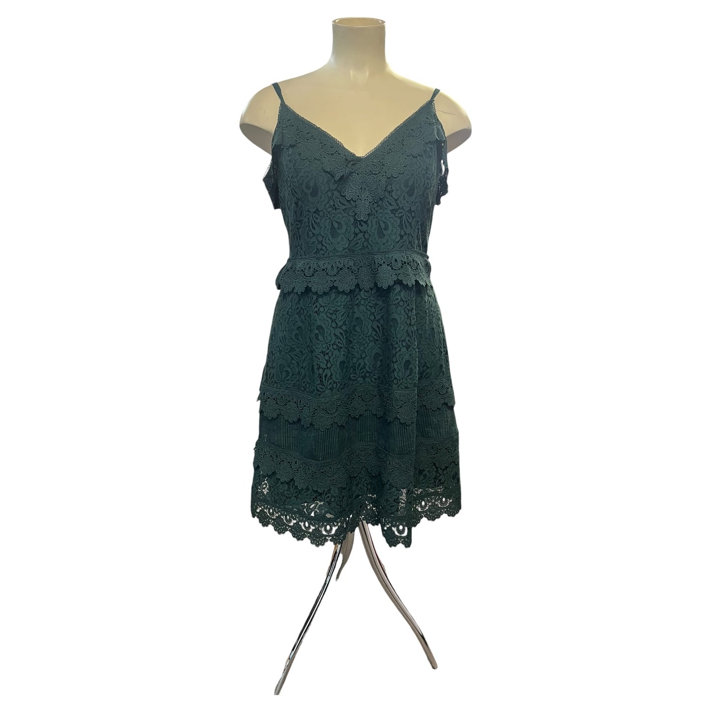 CITY CHIC GREEN LACE DRESS | S/18