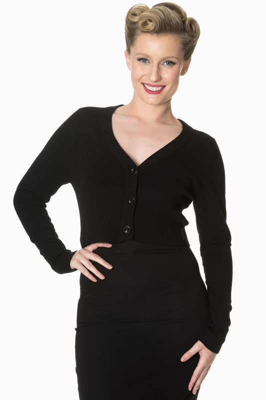 BLACK KNIT CARDIGAN