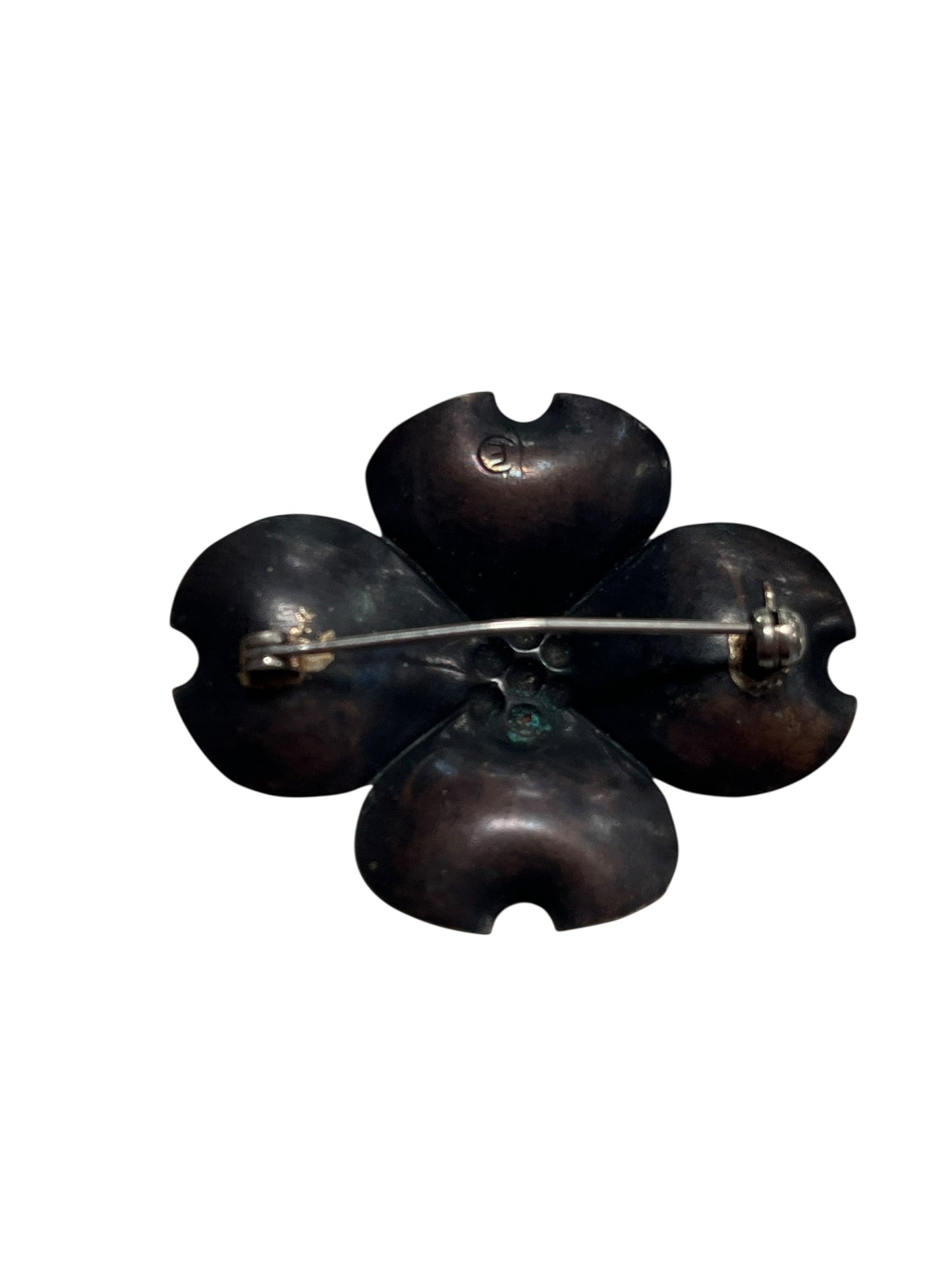 COPPER LEAF BROOCH