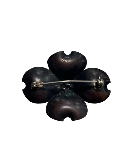 COPPER LEAF BROOCH