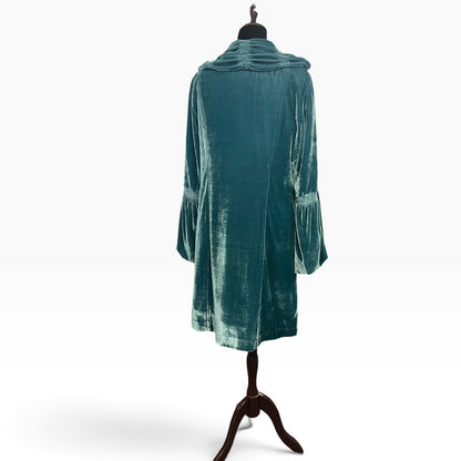DUCK EGG GREEN VELVET COAT | 14