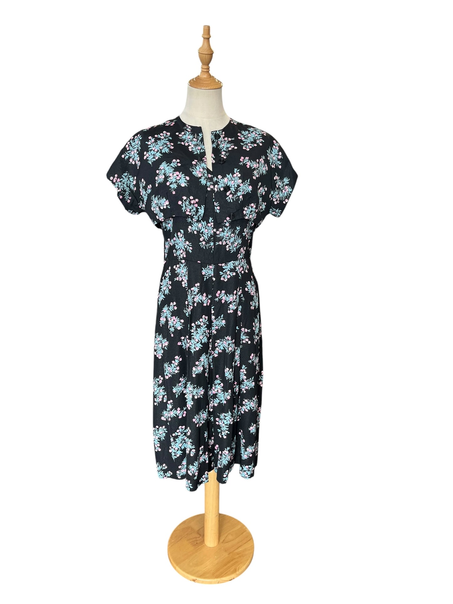 BLUE & PINK VINTAGE DRESS & BOLERO | 10