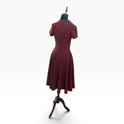 HELL BUNNY MAROON DRESS | XS/8