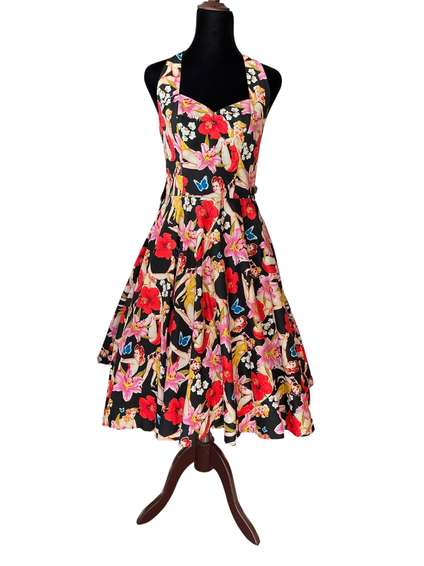 HELLBUNNY PIN UP GIRL WIGGLE DRESS | S