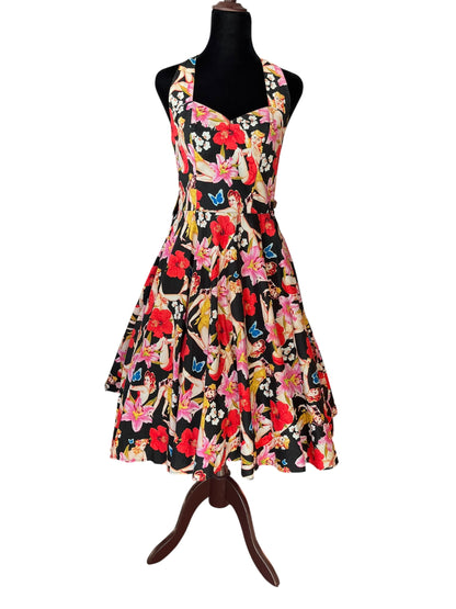 HELLBUNNY PIN UP GIRL WIGGLE DRESS | S