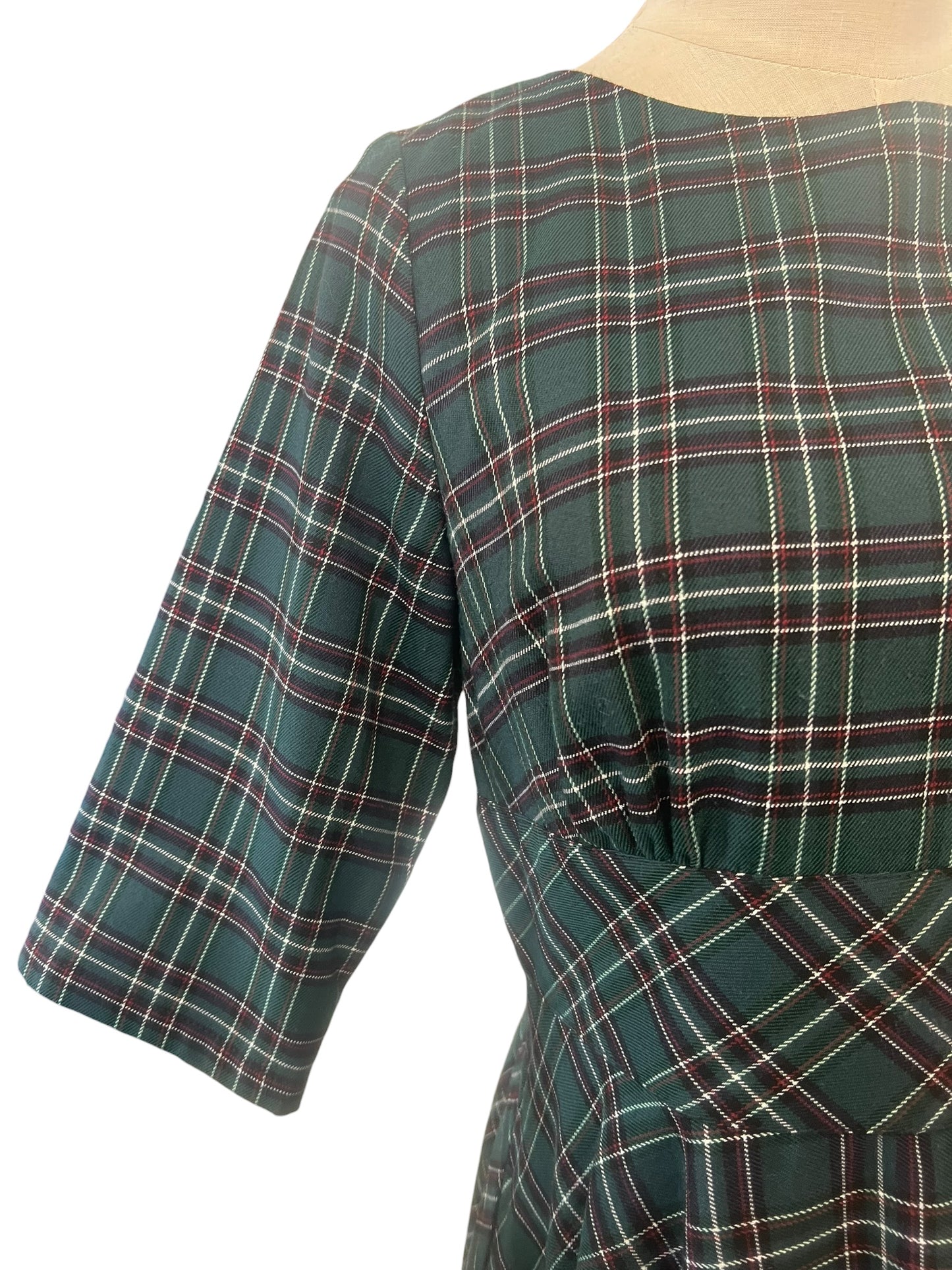 HELLBUNNY GREEN TARTAN DRESS | 12