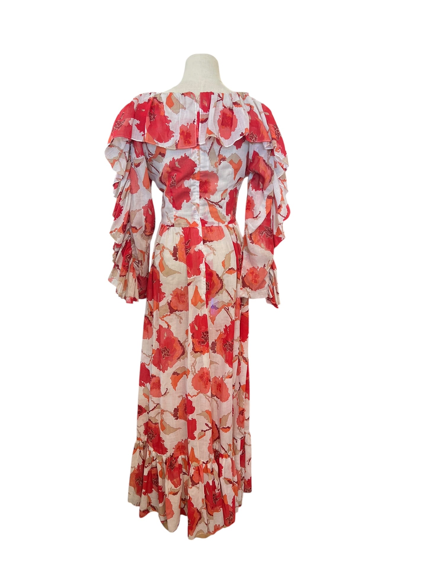 JUSTIN ORANGE SUNSET 70S DRESS | 10