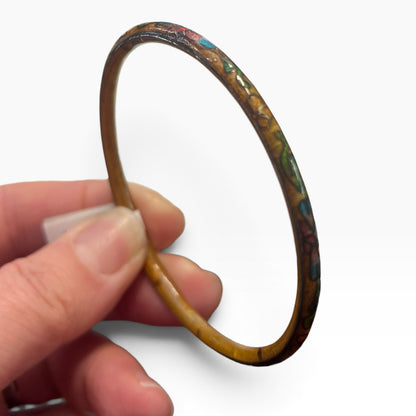 GOLD CLOISONNE ENAMEL BANGLE