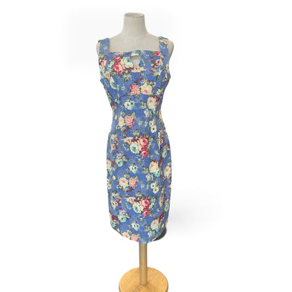 WHISPERING IVY BLUE SHIFT DRESS | 14