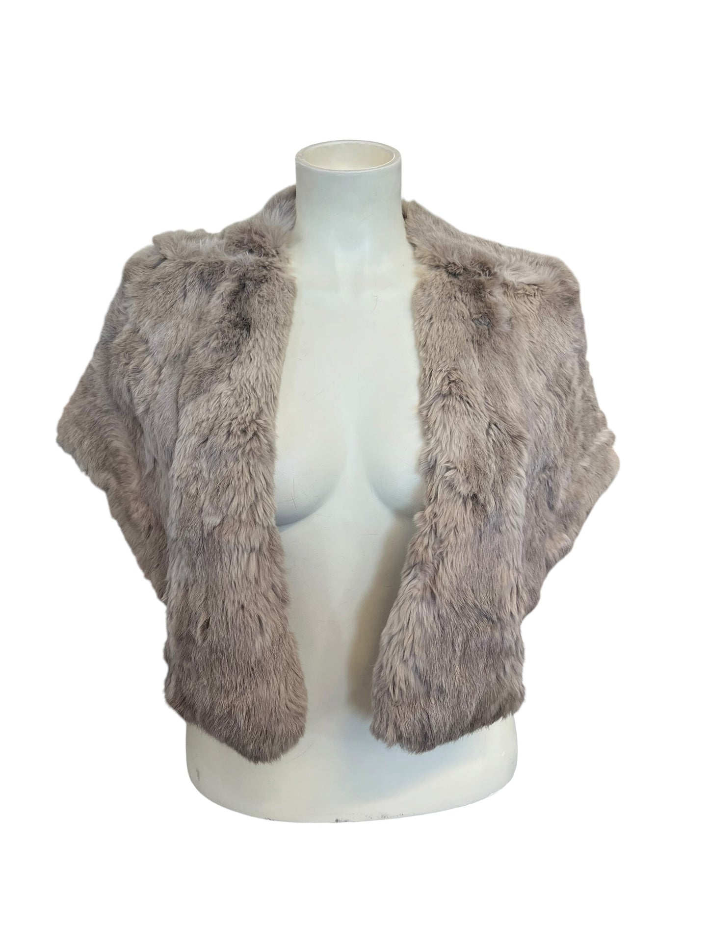 SOFT BROWN RABBIT FUR STOLE