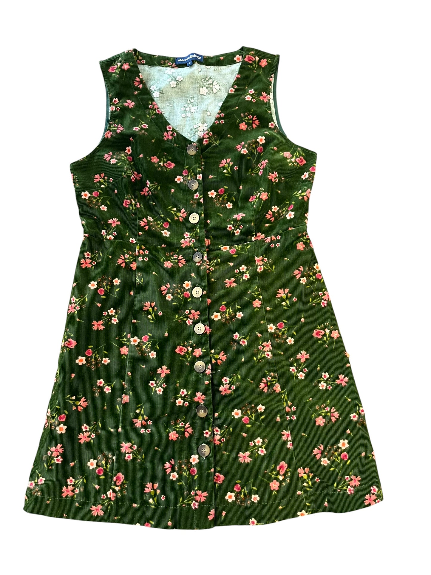 DANGERFIELD GREEN CORD DRESS | 14