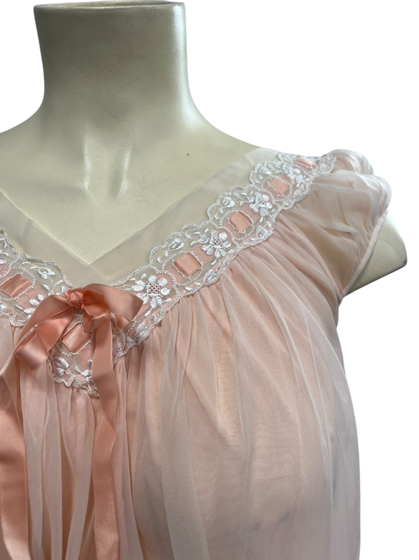 PEACH NYLON GOWN | 34/36