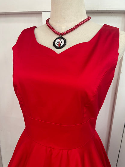 VANESSA KELLY RED MALTIDA DRESS SZ 10