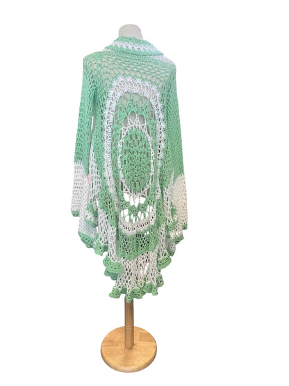 MINT & CREAM CROCHET CARDY | 8/10
