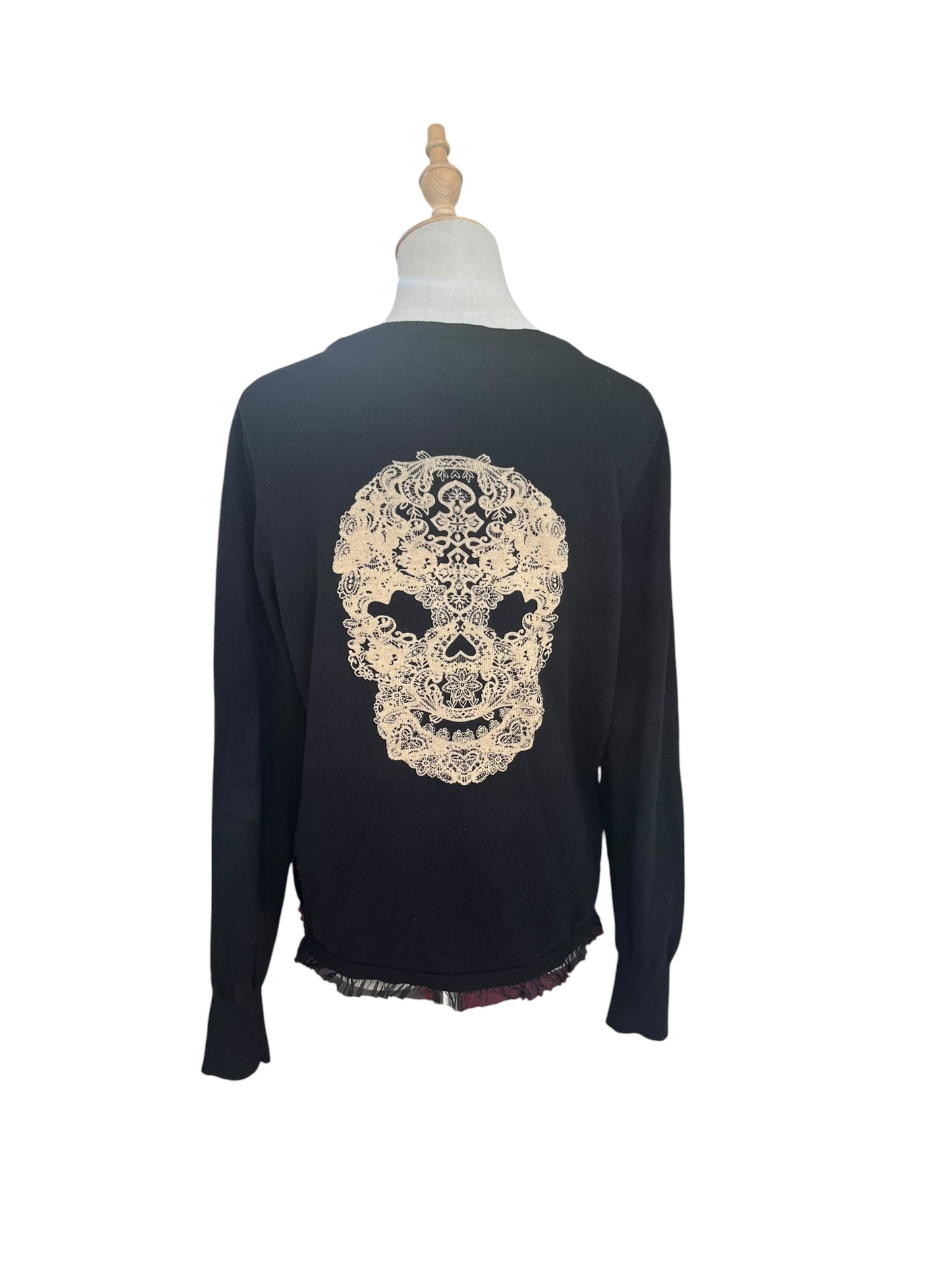 TOO FAST KNIT SKULL CARDIGAN  | XL