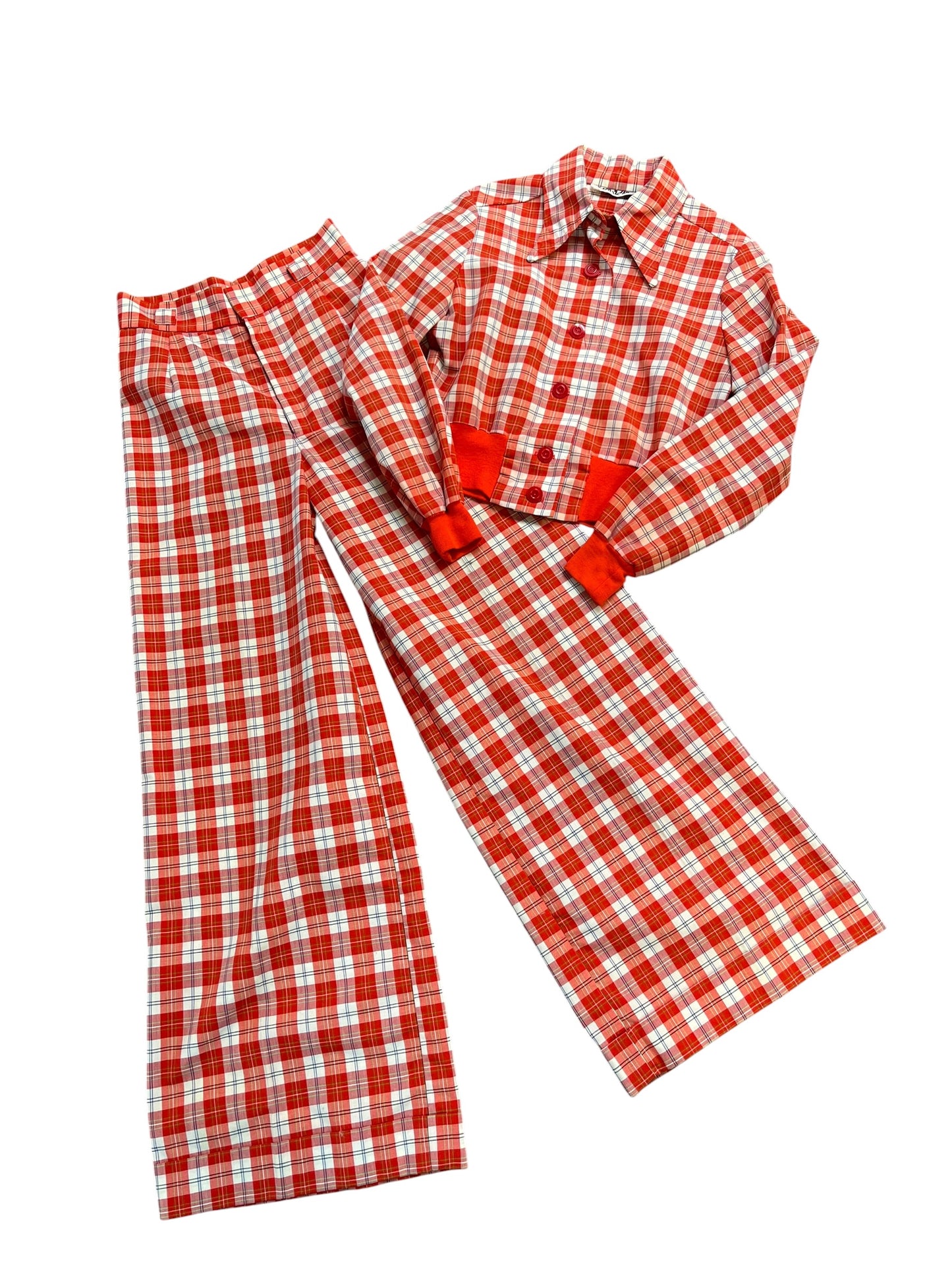 GARLAND ORANGE TARTAN 70S SUIT | 4/6