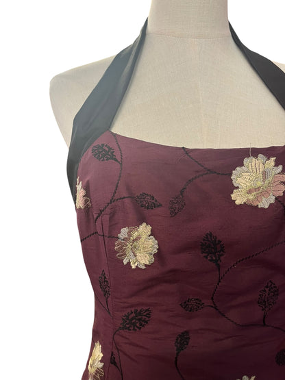 SATIN EMBROIDERED DRESS | 12