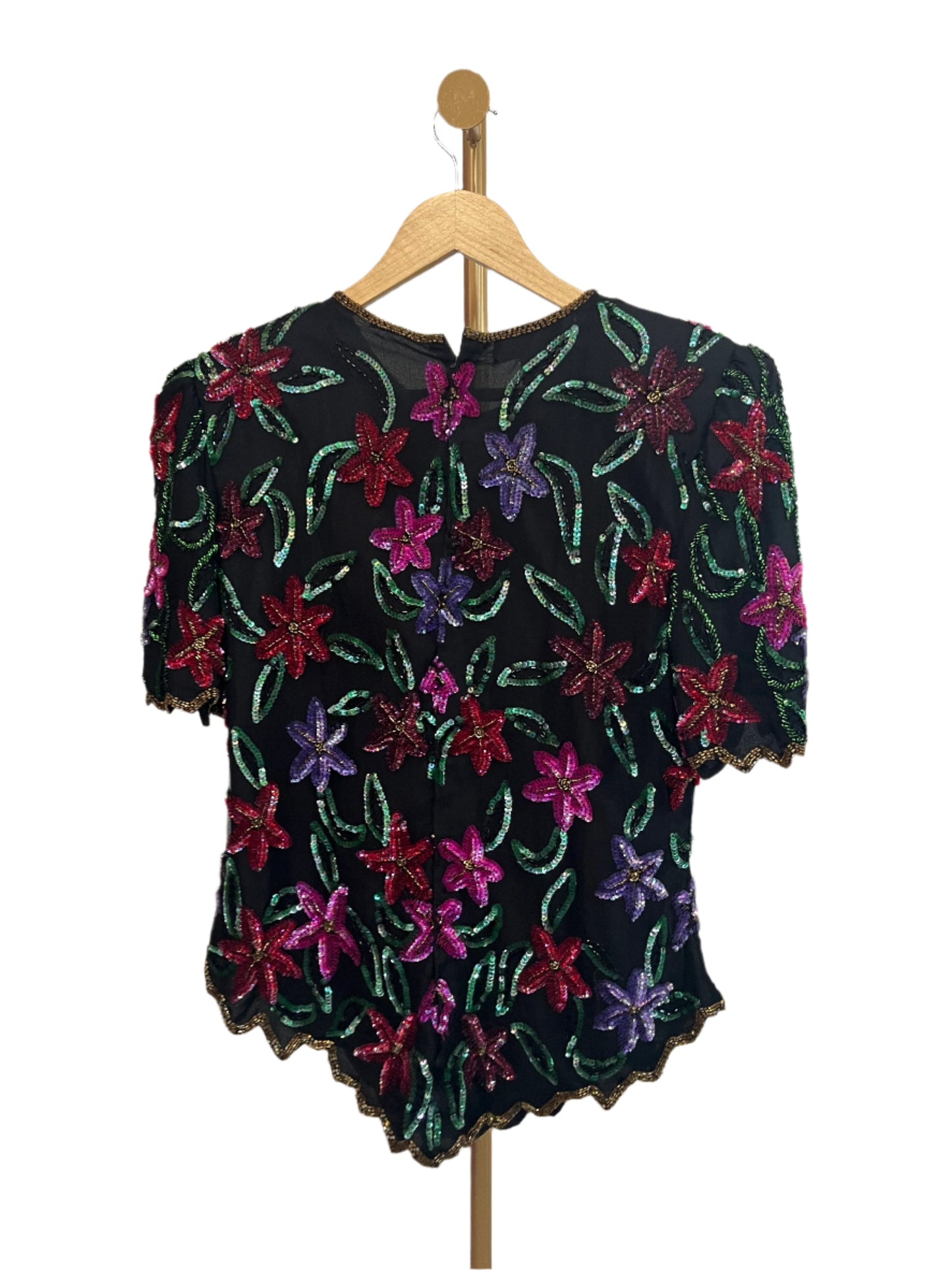 THE NIGHT GARDEN SILK TOP SZ 10/12
