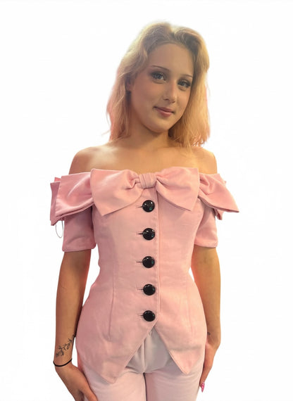 PATRICK STEEL PINK BOW TOP | 8/10