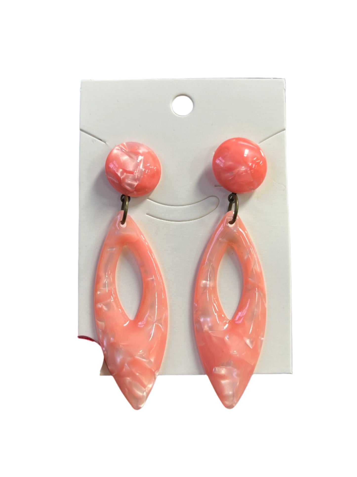 LUXULITE - LONG PINK EARRINGS