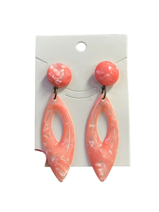 LUXULITE - LONG PINK EARRINGS