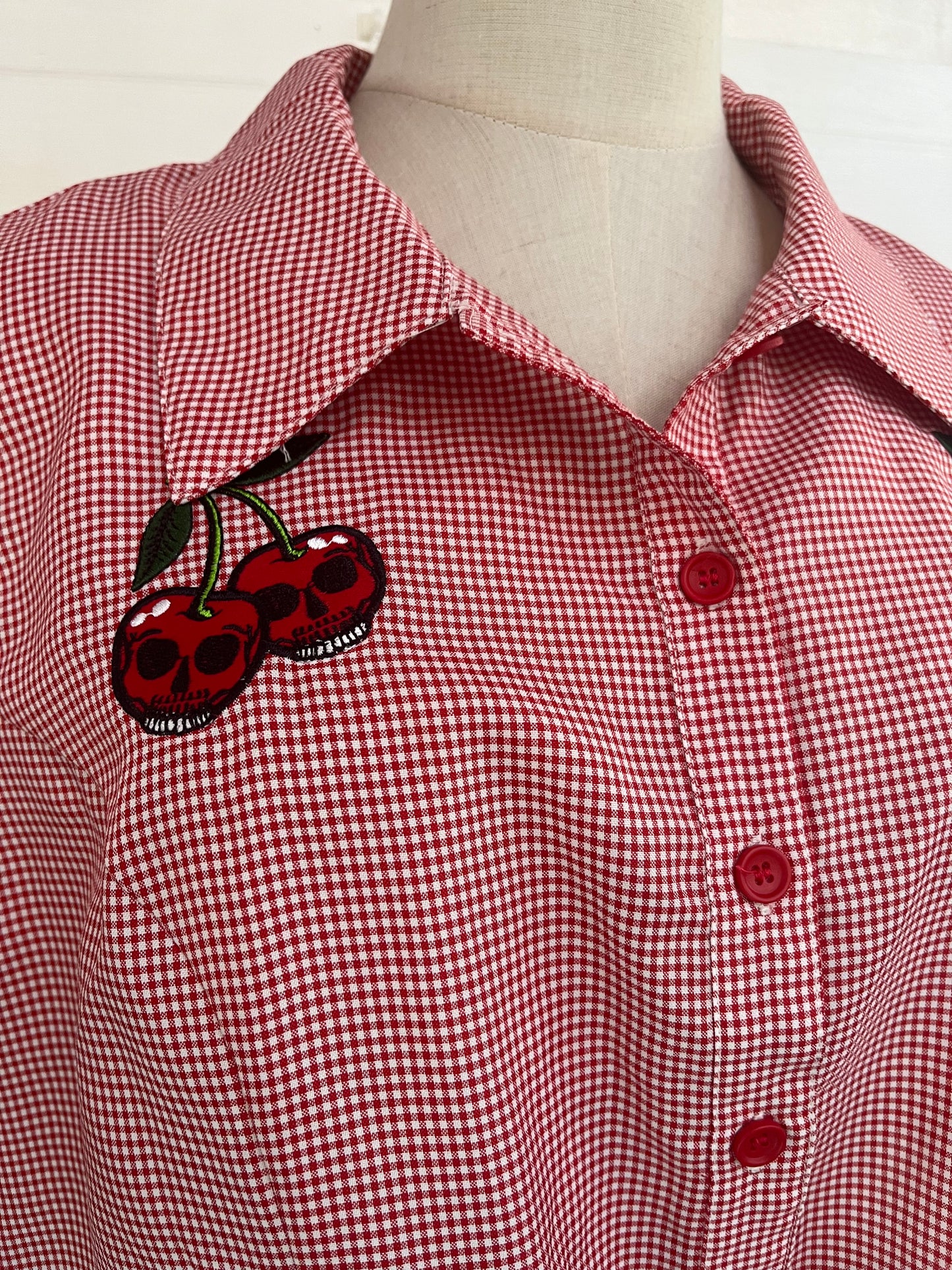 BANNED GINGHAM CHERRY TOP | 2XL