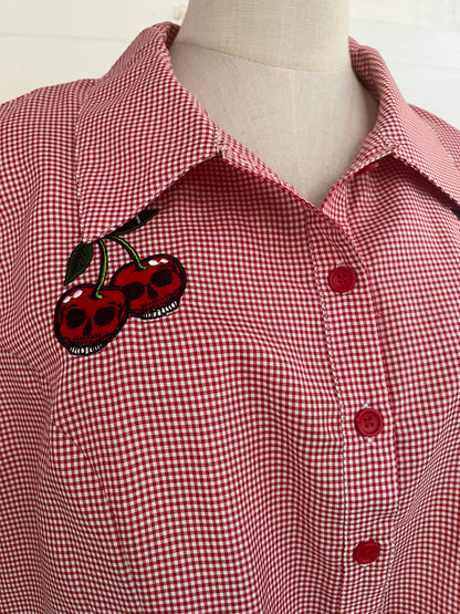 BANNED GINGHAM CHERRY TOP | 2XL