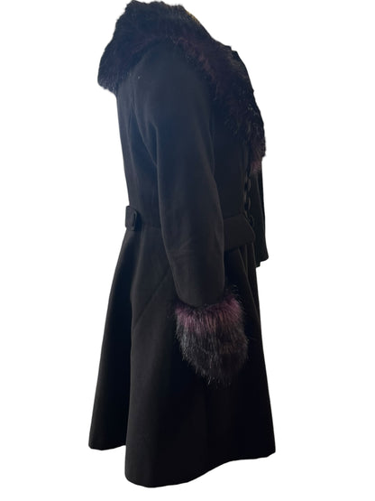 HELL BUNNY DARK PURPLE COAT | XL
