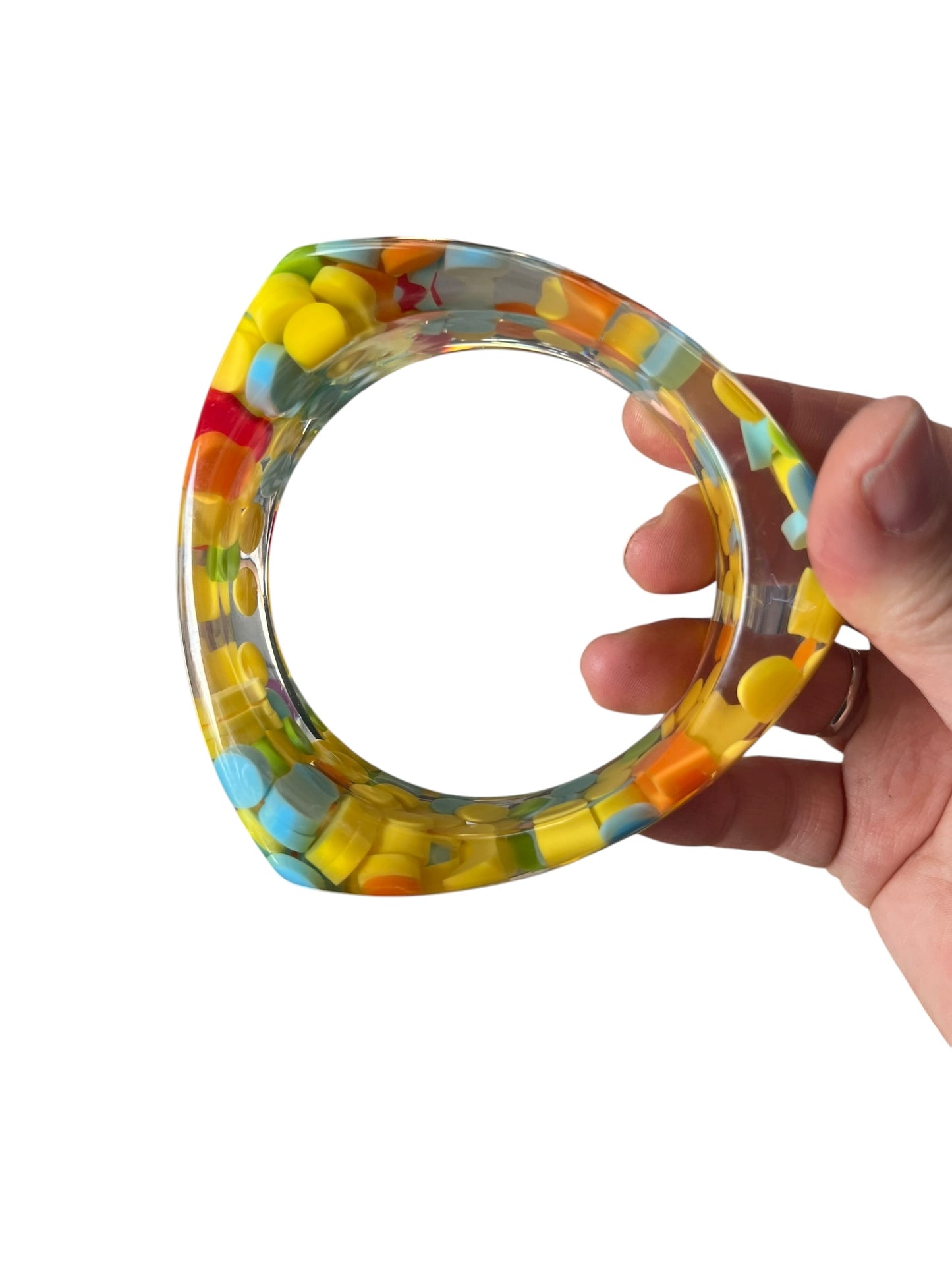 TRIANGULAR " PILLS" BANGLE (7cm)