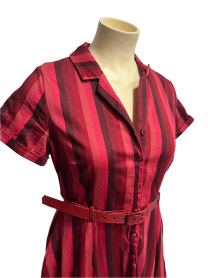 COLLECTIF  - RED STRIPED DRESS sz 8