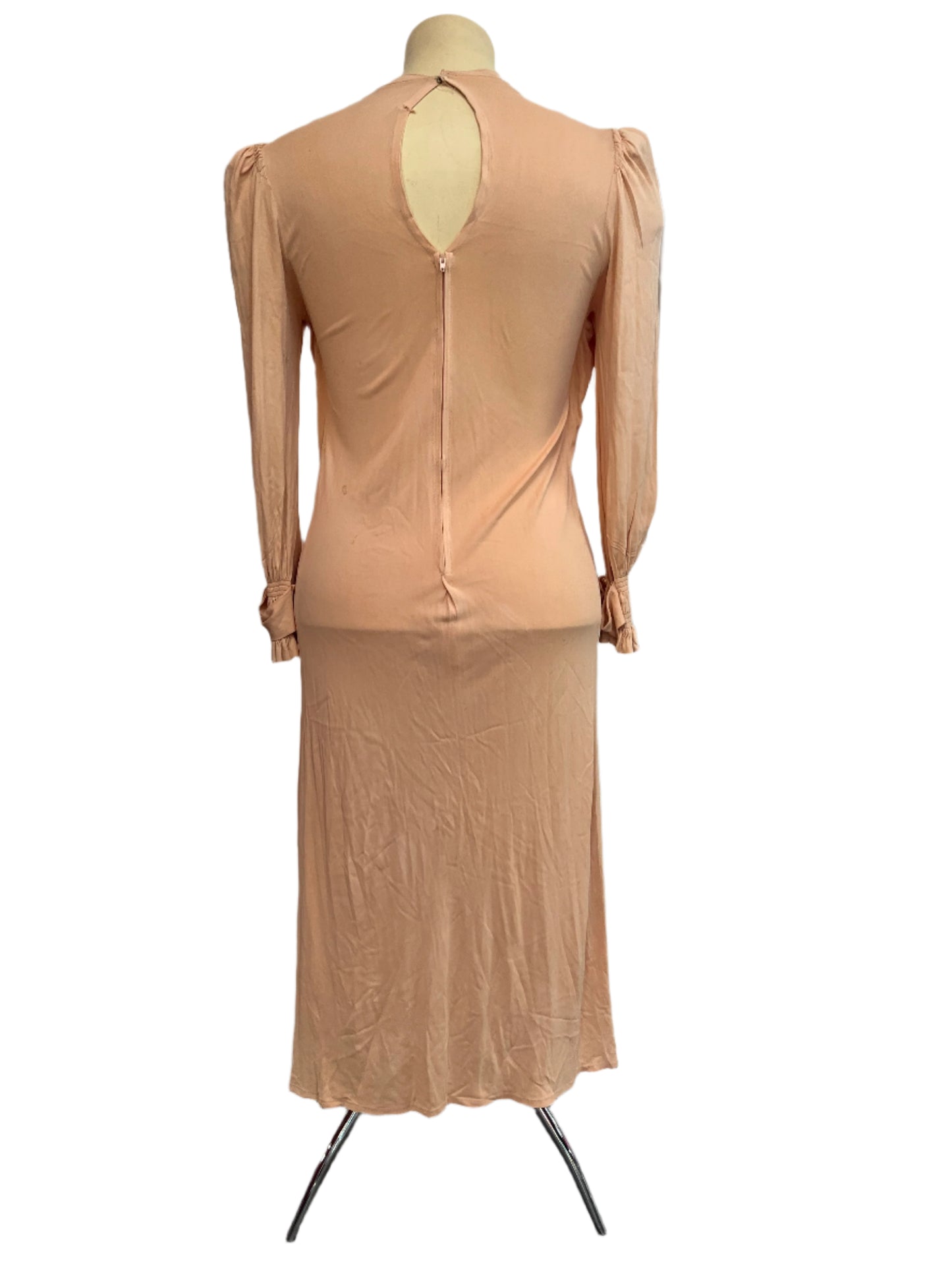 DREAMY PEACH 1940s DRESS SZ 14