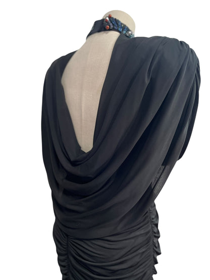 CASADEI BLACK BEADED DRESS | 6