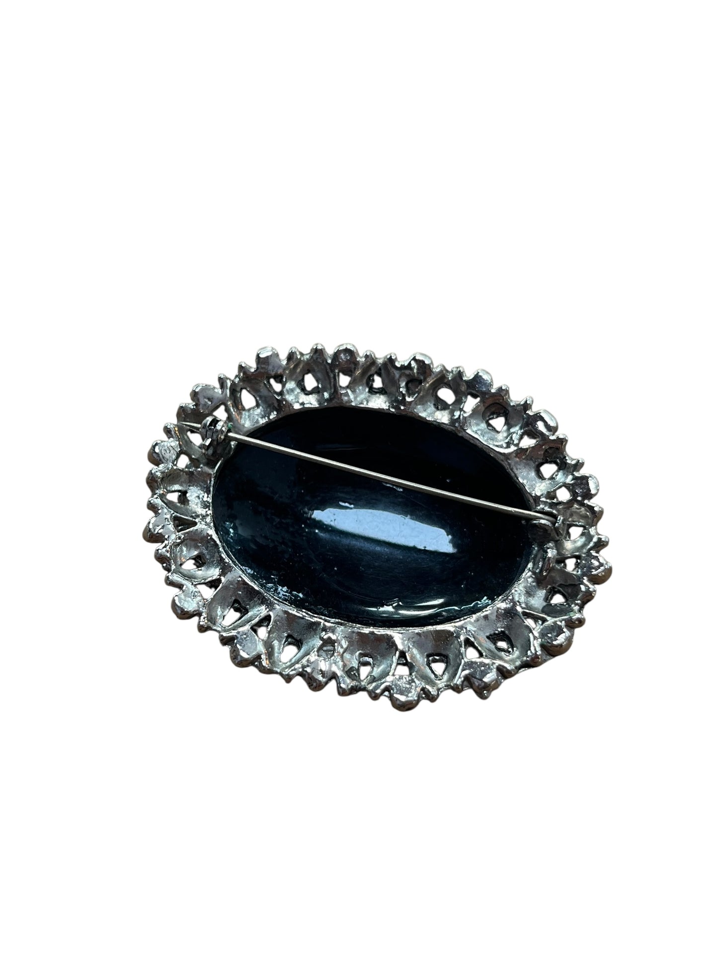 BLACK & SILVER BROOCH