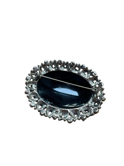 BLACK & SILVER BROOCH