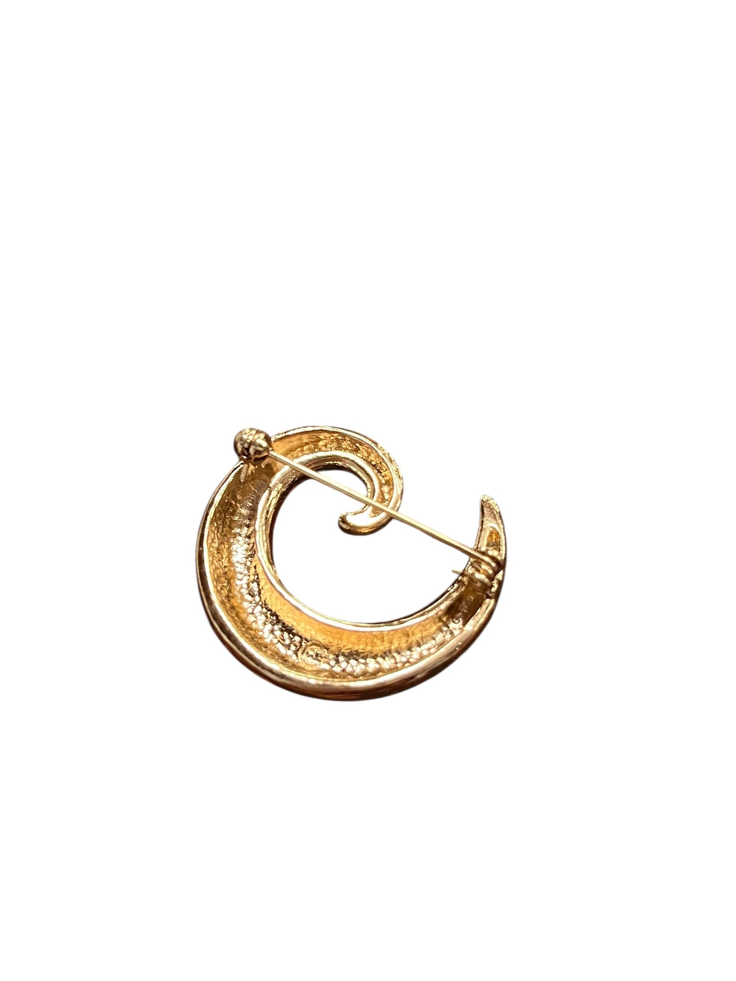 GOLD SPIRAL BROOCH