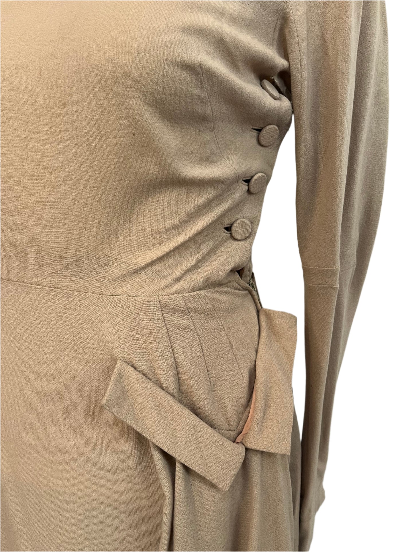 MAURICE RENTNER 1940s DRESS SZ 12