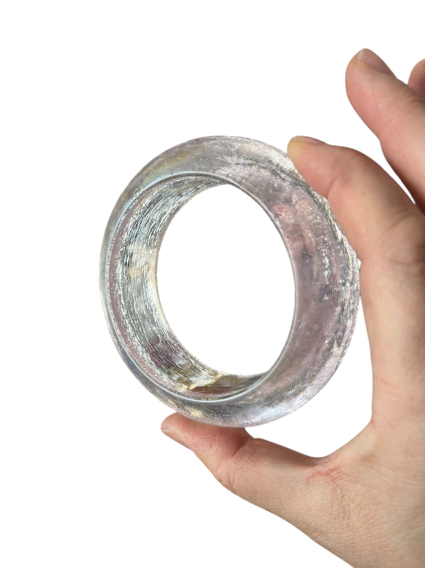 CLEAR CRACKLE BANGLE