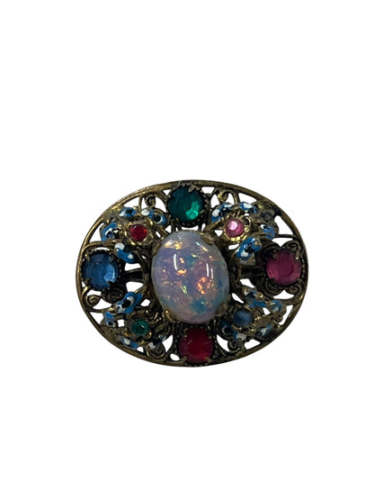 FILIGREE OPAL BROOCH