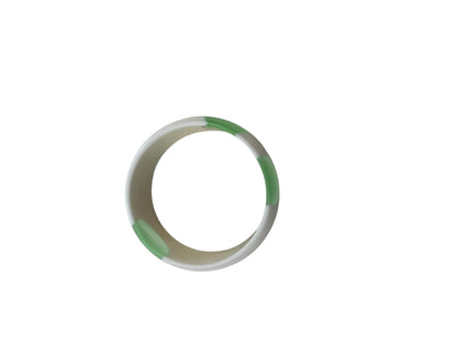 GREEN DOTTED WHITE BANGLE