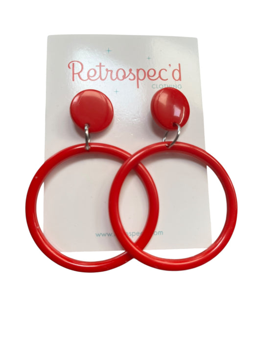 RETROSPECTD RED EARRINGS