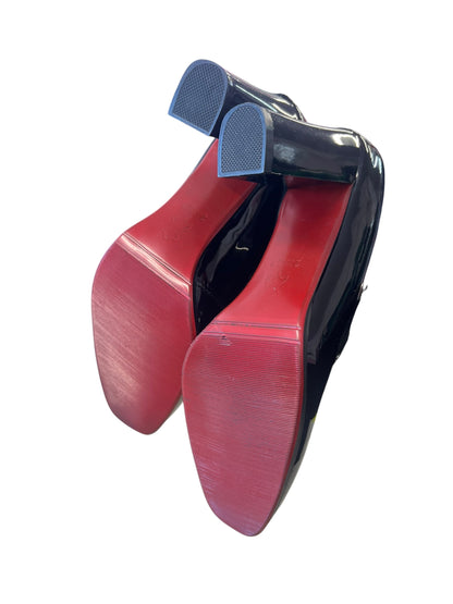 BLACK BOW HEELS | 8